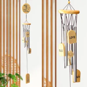 Zyozique ® Wind Chimes for Home Decorations, Hanging Happy Everyday Wind Chimes for Home Decoration and Balcony Decor with Melody Sound (Pack of 1)